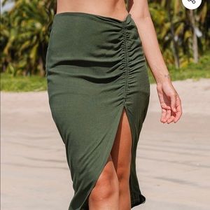 Cupshe Olive Skirt